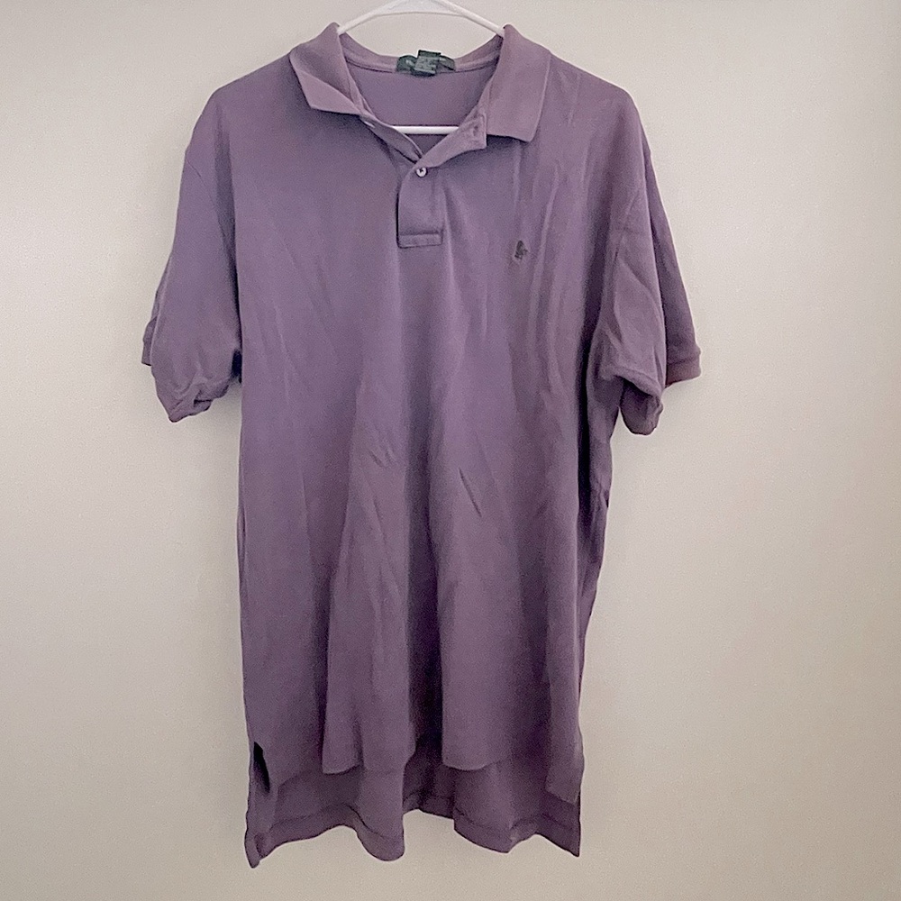 Vintage Hunt Club Mens Purple Polo Shirt 100% Cotton Short Sleeve Size Large